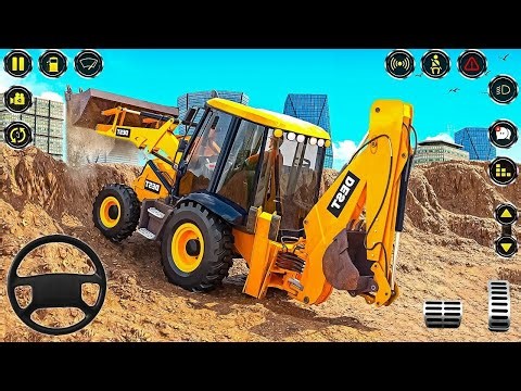 Real Construction Simulator 3D - JCB Backhoe Loader Driving Game - Android Gameplay