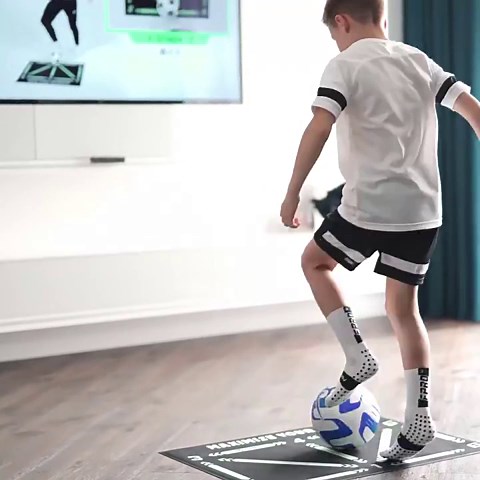 Basketball Footstep Training Mat, Basketball Footwork Mats, Non-Slip Shock Absorbing Silent Basketball Dribble Train Mat, Point Reminder Practice Equipment for All Ages Ball Control Training