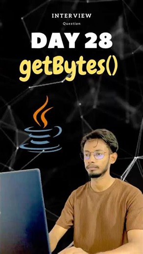 How To Use getBytes() Method in Java | Java String Methods for Beginners #shorts #coding