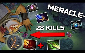 【DOTA2·7.07】Meracle 三代目 战略级炸弹人 80 min, 28杀，近11w的伤害, 虚灵大根强无敌