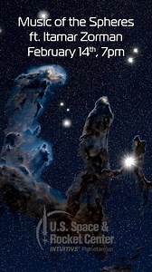1.7K views · 11 reactions | ✨ A Cosmic Concert for Lovers!  Join us for "Music of the Spheres" at the INTUITIVE® Planetarium on February 14.  World-renowned violinist Itamar Zorman will perform alongside breathtaking visuals on the planetarium dome. 壟 Hors d'oeuvres included. https://bit.ly/3VLpSlP | U.S. Space & Rocket Center | Facebook