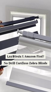 164K views · 762 reactions | 懶勇 No-Drill White & Gray Zebra Shades...