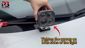 Ditch Light Brackets, 2PCS Hood Mount Light Brackets Universal Adjustable Aluminum Alloy Pillar Hood Led Work Light Pods Mount Bracket Kit for Truck SUV Cars, No Need Drilling