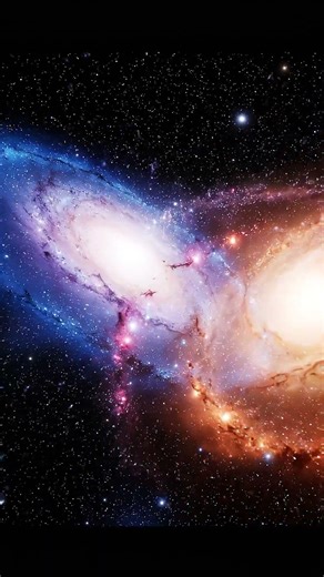 Two Galaxies About to Merge Into One #cosmos #space