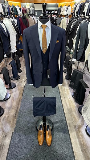 **“New arrival ✨ This navy blue three-piece suit with golden accents and tan shoes is all about modern elegance. Perfect for weddings, parties, and special occasions. 👌🕴️ 📍 Steven Fashions Unit #140, 30 Famous Ave. Woodbridge, Ontario ☎️ 905-856-8019 📦 Free Shipping to Canada, USA & Australia ✈️ #NavySuit #MensStyle #Menswear #TorontoFashion #GroomStyle #WeddingSuits #StevenFashions #WoodbridgeFashion #LuxuryMenswear #SuitUp #MensFashion #SuitStyle #Dapper #stevenfashions | Stevenfashions