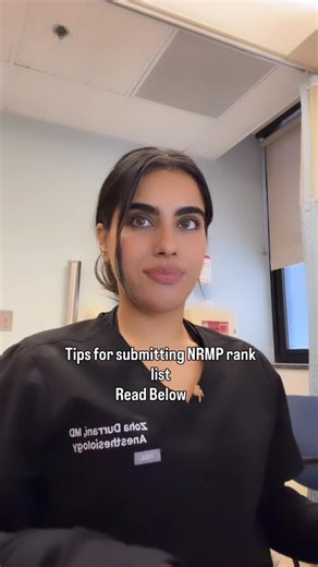 Zoha | Anesthesia Resident on Instagram: "March 4th at 9:00 pm est is the NRMP rank list deadline, below are some tips to guide you during this exciting process! 1. Rank in TRUE Order of Preference (Not Strategy) The NRMP algorithm favors the applicant! Rank programs in the order you genuinely want to attend. Don’t try to “game” the system! Don’t rank based on where you think you’re “most competitive. Don’t move a program up because you think they’ll rank you highly. If you’d rather be at Progra