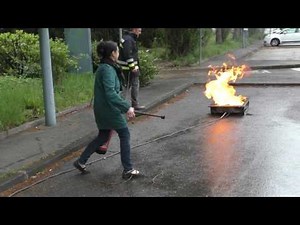 Utilisation extincteur eau pulvérisée avec additif