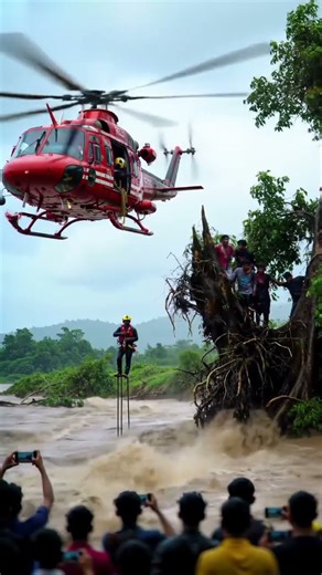 [AI SIMULATION] [RIVER MAYHEM] Life-Saving Last Stand: Helicopter Crew vs. Disaster! 🚁🌊