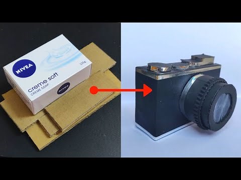 how to make cardboard camera | diy crafts | best out of waste | cardboard crafts | soap box crafts