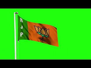 BJP Flag video animation | green screen video | HD video