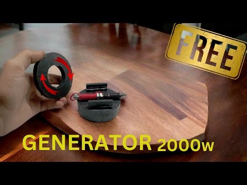 Build a Free Electricity Generator with 3 Round Magnets and Coil! [DIY]