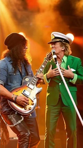 Rod Stewart & Slash Rock the Stage in an Epic Duet! 🤘🔥 #RodStewart #Slash #RockLegends