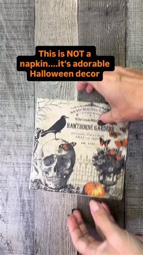 Happy Decoupage Halloween! Don't forget to grab your pack of Christmas Craftkins so you have 18 cute ones to craft with this holiday season! Comment CRAFTKINS! | Manda Panda Projects