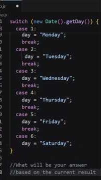 Switch statement in Javascript.#programming #coding
