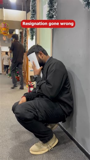 Life At AcceleratorX on Instagram: "resignation gone wrong 💀🤣 office life, work humor, corporate comedy, deadline stress, office jokes, relatable reel, workplace struggles, tech humor, employees reaction, office pooja, funny office moments, content creator life, work pressure, office vibes, team dynamics, meme content, productivity hacks, office drama, funny corporate life #ChatGPT #OfficeLife #WorkHumor #CorporateComedy #DeadlineStress OfficeJokes RelatableReel WorkplaceStruggles TechHumor Em