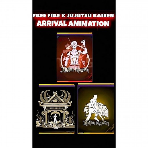 ff X jjk Arrival Animation🔥😳 | ff x jjk | free fire x Jujutsu Kaisen | Next entry emote | #shorts