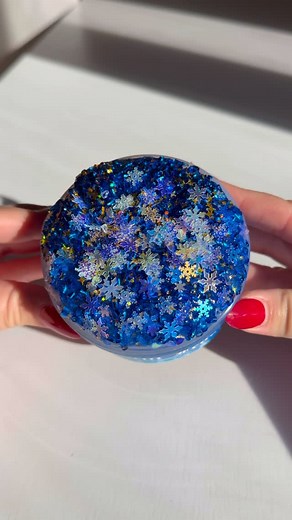 7.9K views · 5 comments | starlit frost ❄️ shimmery bingsu slime with a coated jelly base that makes it extra squishy and inflating! gold holo stars mixed throughout and comes with pretty snowflake glitter for the top. scented skittles, a sweet and fruity candy scent ✨ new holiday slimes drop tomorrow!! friday nov 14 at 6 pm central  | Dreamglowslime | Facebook