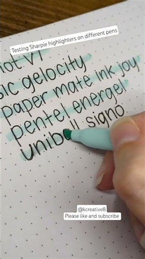 testing ‪@SharpieUS‬ highlighters on different pens #highlighter
