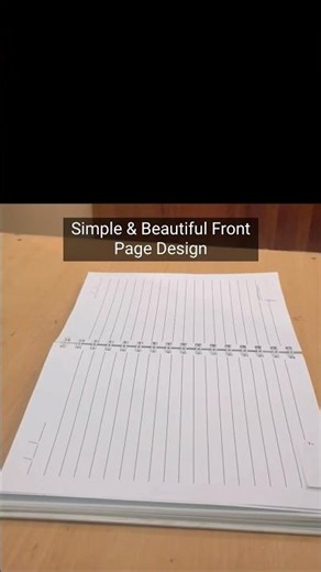 Stylish Notebook Front Page Design 😍 | Simple & Creative | Easy & Trending#diy#viral#shorts#drawing