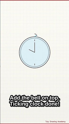 How to Draw a Clock | Easy Step by Step | Tuly Drawing Academy #shorts