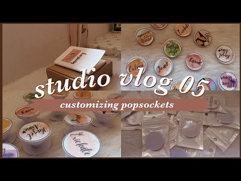 🌱💫studio vlog05 _customizing popsockets/ popsocket business/ preparing | Gayle Hadloc