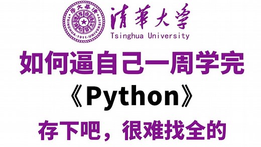 【2025最新版】清华大学花一周讲完的Python零基础全套教程，包含所有干货教学，全程干货讲解！从零基础到Python全栈这一套就够了，让你少走99%的弯路！