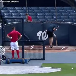 Max Scherzer broke his nose after taking a ball off the face during a bunting drill. | ESPN