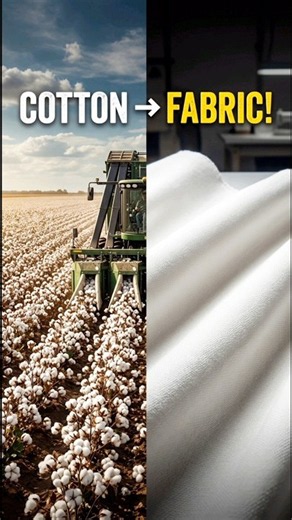 How Cotton Becomes Fabric 🧵🌱 | Amazing Farm to Fabric Process #shorts