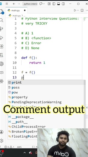 New python interview questions ⁉️ for beginners #coding #python #newvideo interview series