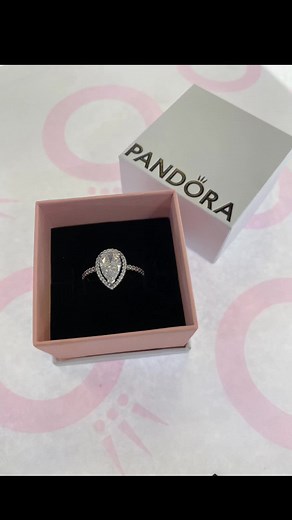 Sparkling Pear Halo Ring Small, medium, large #christmas #2023 #ornament #PANDORA #559 #hanfordmall #free #mariaspandora