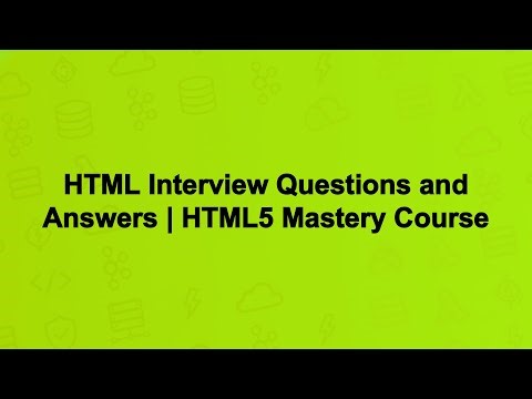 HTML Interview Questions and Answers | HTML5 Mastery Course