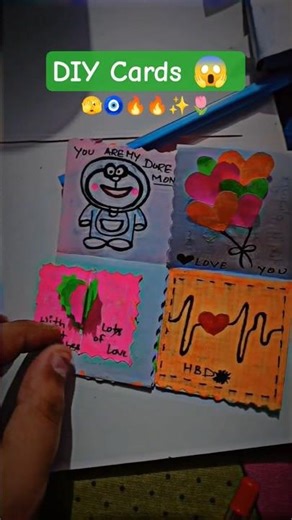 DIY card making hack ✨Easy idea for beginners ❤️✂️ #diy #diyshorts #easytricks #hacks