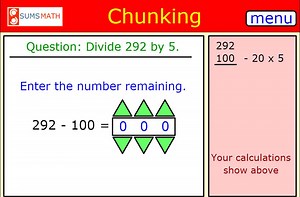 Division - Using a Number Line and 'Chunking'