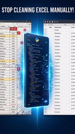 Stop Cleaning Excel Data Manually 🤯 | Python Automation #python #viral #trending