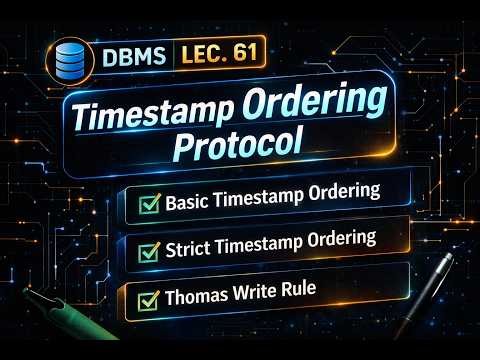 Timestamp Ordering Protocol | Basic, Strict & Thomas Write Rule | DBMS | Lec. 61