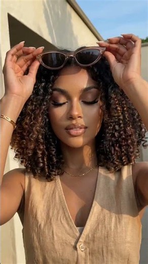 UNice Finger Coil Curly Wig Glueless Lace Wig With Drawstring