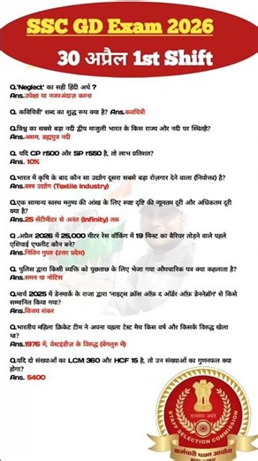 SSC GD Exam Review 30 April 2026 First Shift |Today SSC GD Exam Analysis | SSC GD Exam Analysis 2026