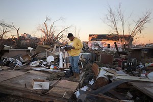 Biden gets on-the-ground look at devastation from Kentucky tornado