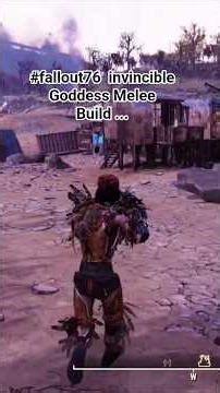 #Fallout76 invincible Goddess Melee Build featuring thorn armor, a power fist, and mutant genes.
