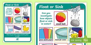 Science Floating and Sinking Investigation Prompt Display Poster