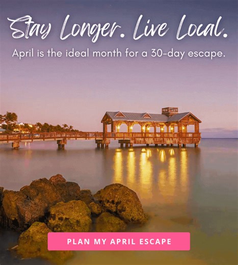 April in Key West feels like the island at its finest — warm but not hot, colorful, creative, and noticeably more relaxed than the busier winter season. It’s a perfect moment for slowing down, stretching out and truly settling into the island’s rhythm. And for many of our guests, that means booking a 30-day stay and experiencing the Conch Republic the way locals love it. Whether you’re dreaming of a long, restorative getaway or planning ahead for remote work by the water, April offers ideal weat