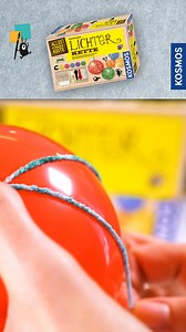 Es leuchtet bunt im Kinderzimmer: Garn färben, Gitterkugeln wickeln, Luftballons platzen lassen und Lichterkette dekorieren! | KOSMOS Verlag