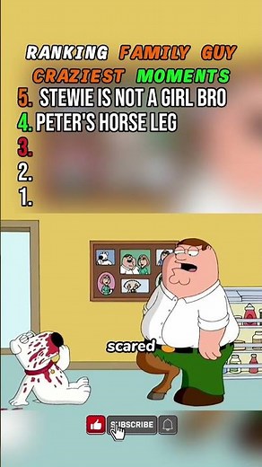 Ranking Family Guy Craziest Moments | Best Family Guy Clips #shorts #petergriffin#familyguyscene