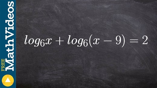 How to use the product rule of logarithms to solve an equation, log6 (x) + log6 (x-9) = 2