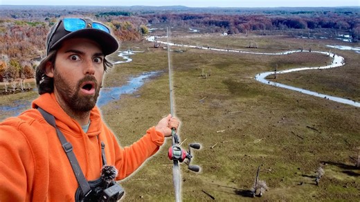 Trapped fish caught in draining lake before flooding