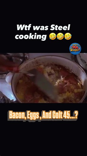 Da Real 90s Babiez on Instagram: "Ahhh THE Phil’s kitchen breakfast scene from Juice (1992). The scene’s hilarious, grimey, and has that REAL Harlem “we just woke up in somebody’s crib” energy. Comment below🩵⚡️. It’s the breakfast-in-the-kitchen scene where Steel (Jermaine Hopkins) is playing house / acting like the crew’s chef, whipping up breakfast while everybody’s posted up talking and clowning. The food is giving eggs + meat + chaos, and the whole vibe is: young dudes trying to feel grown 