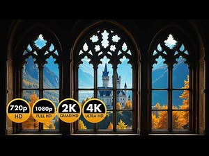 This Castle Window Has a Surprising View! | Medieval Castle Window Projector 4K