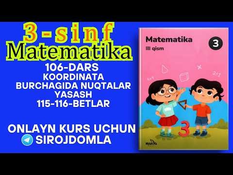 106- dars Koordinata burchagi nuqtalar yasash |115-116-betlar