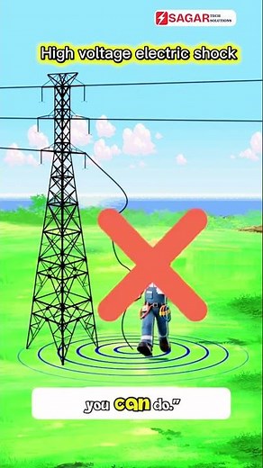 High Voltage Wire Fell? Stay Alive With This Tip ⚡#shorts #electrical