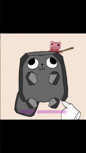 Cute little pebbles has big belly 😍 (animation) #follower #dandysworld #shorts